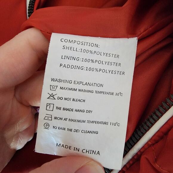 Vintage Robert Phillipe Hooded Rust Puffer Vest | Women's XL - Picture 12 of 13